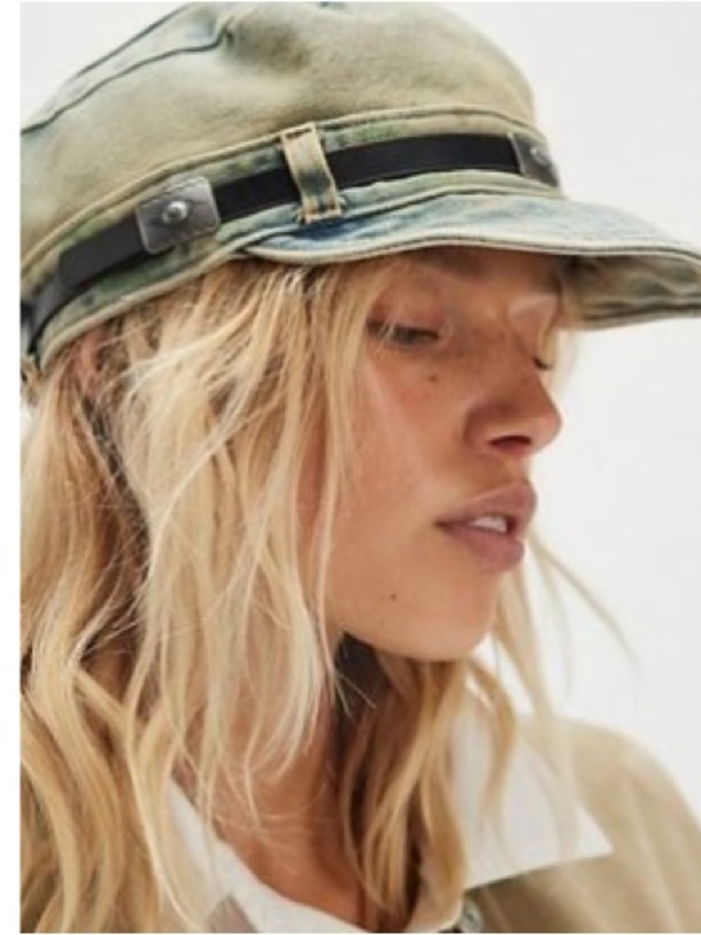 NEW FREE PEOPLE Denim Cadet Hat